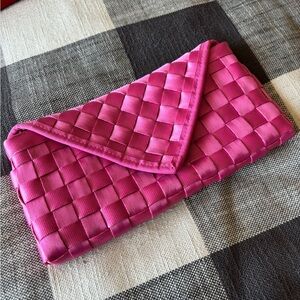 Harveys Fuchsia Madison Envelope Clutch EUC